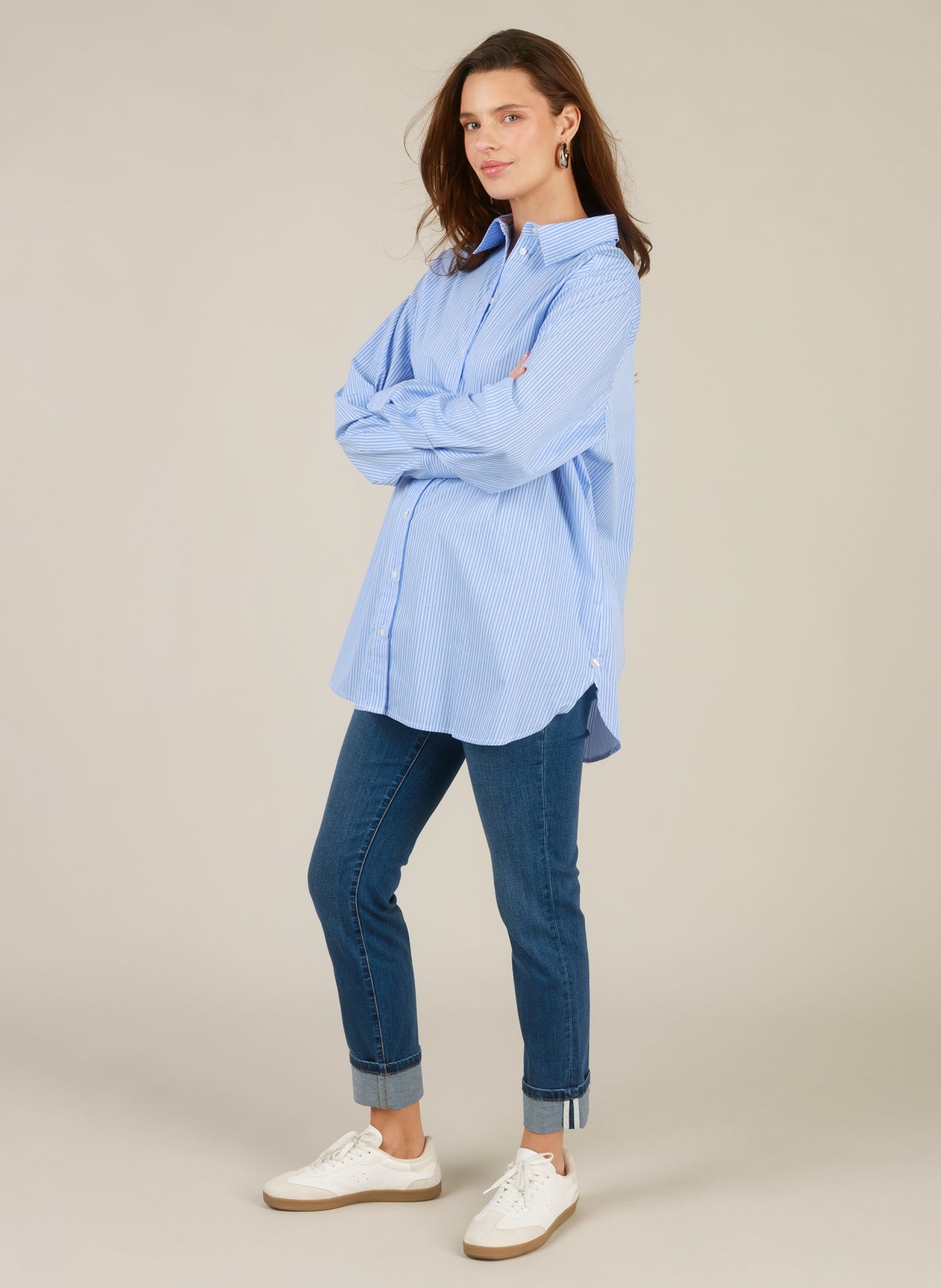 Rae Essential | Off White/Uniform Bl