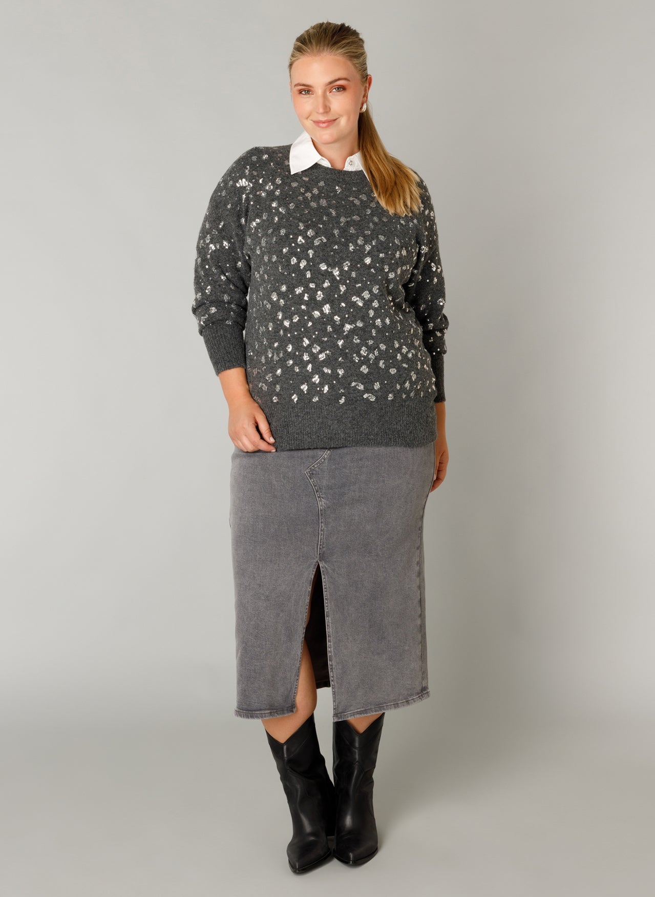 Franny | Dark Grey/Melange