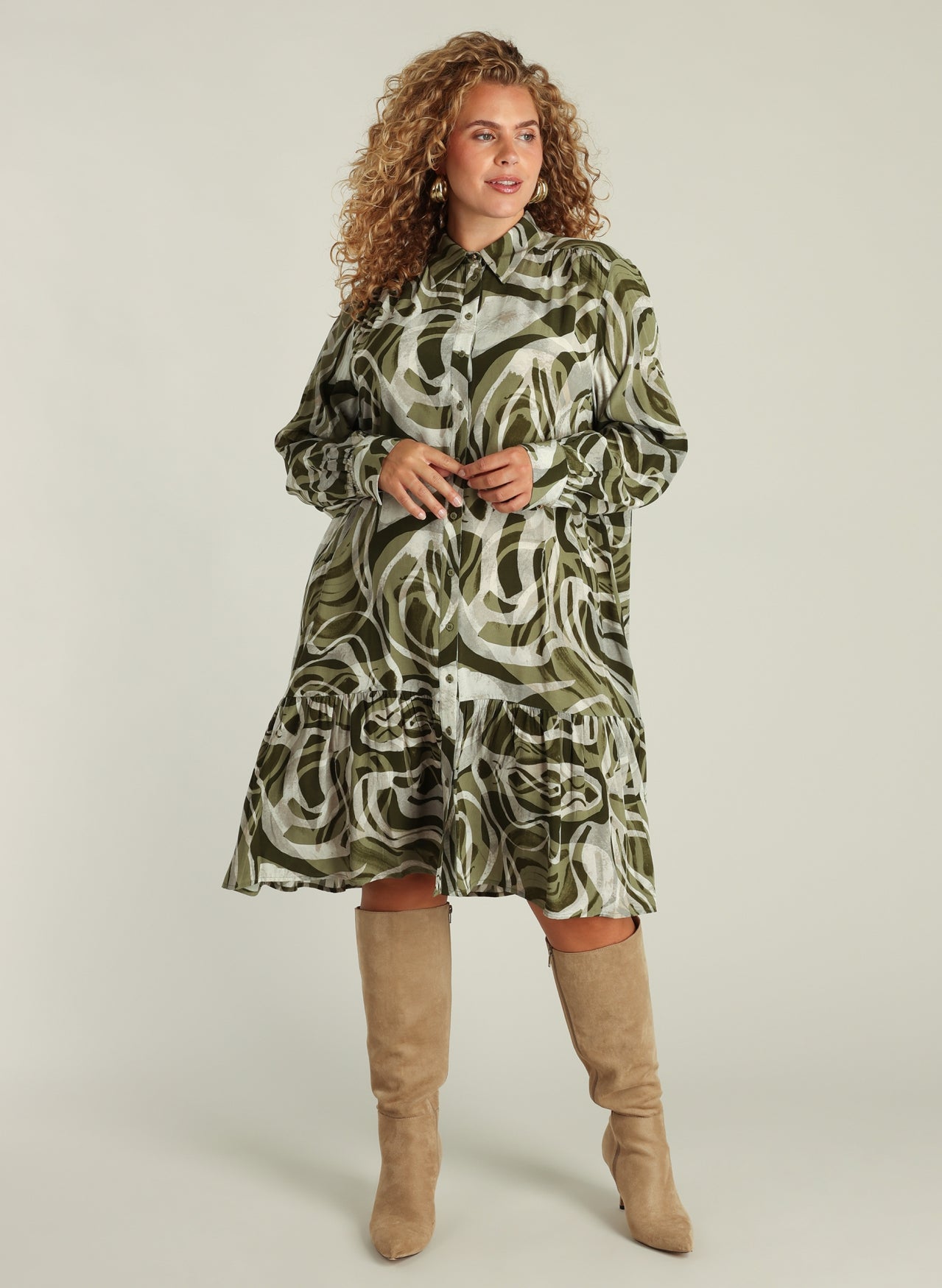 Gwyneth | Army Green/Multi-Col