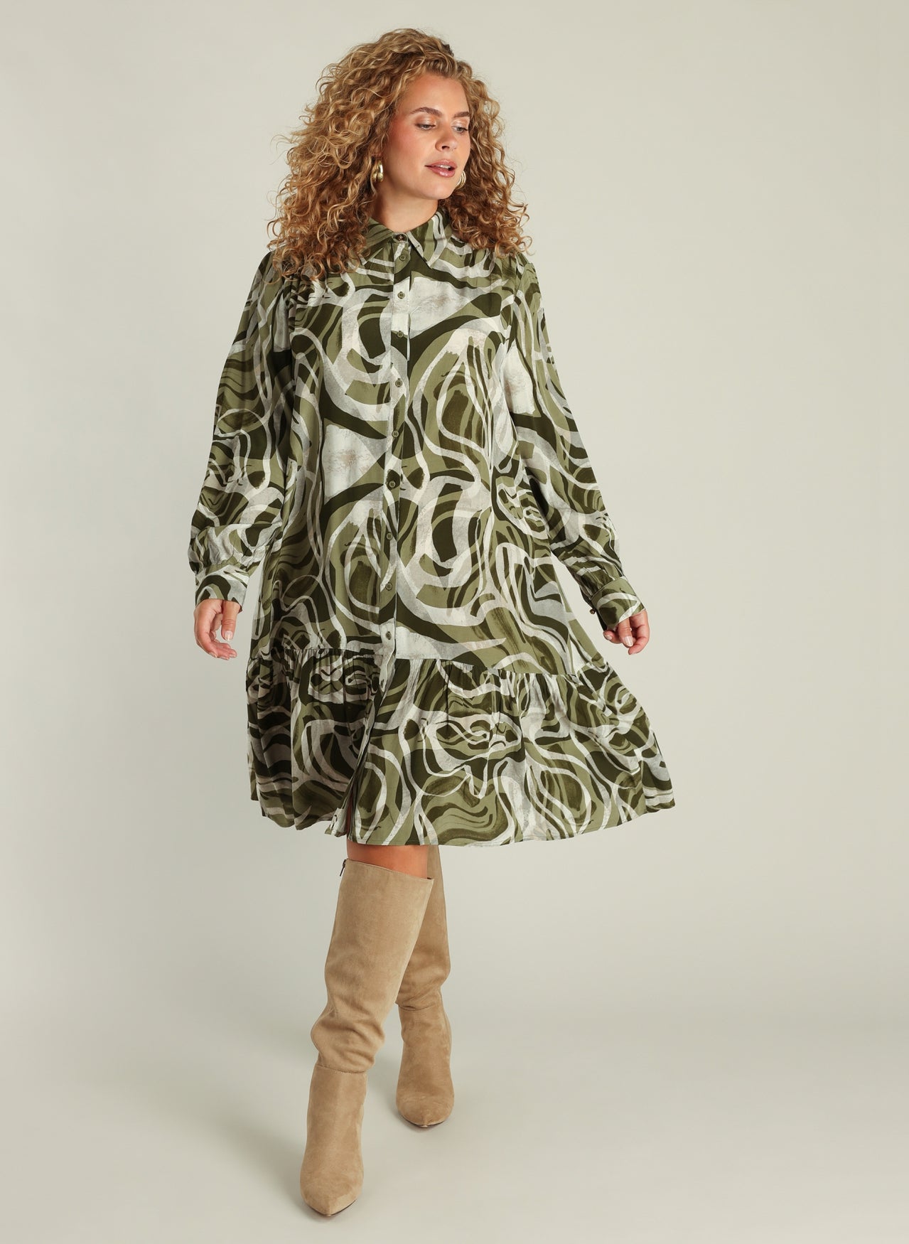 Gwyneth | Army Green/Multi-Col